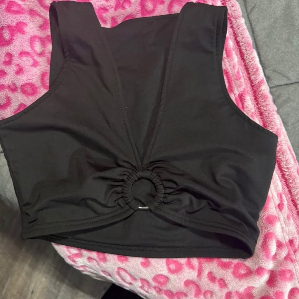 Black Sleeveless Crop Top! Brand new